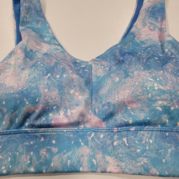 Juicy Couture Aurora Print Pastel Twist Back Sports Bra Sz Small - Picture 7 of 8